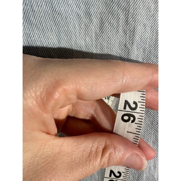 American Eagle Jeans Womens 0 Relaxed Mom Light Wash Distressed Straight High - Picture 8 of 9